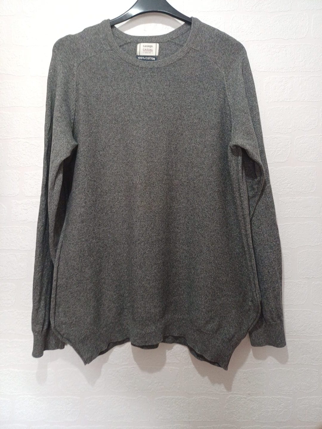 Women's Jumper George Grey Lightweight Knitted Long Sleeve Size XL Good