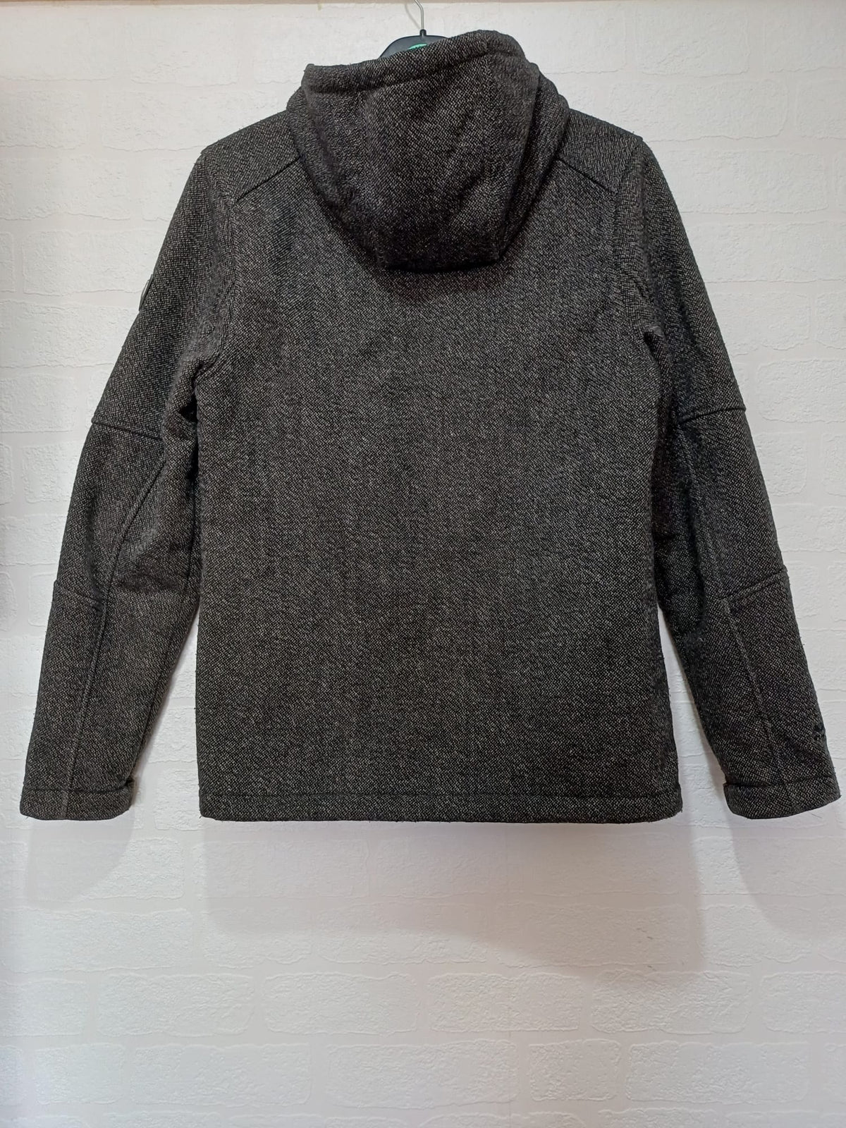 Women's Jacket Craghoppers Grey Textured Hooded Fleece-Lined Full-Zip Size S
