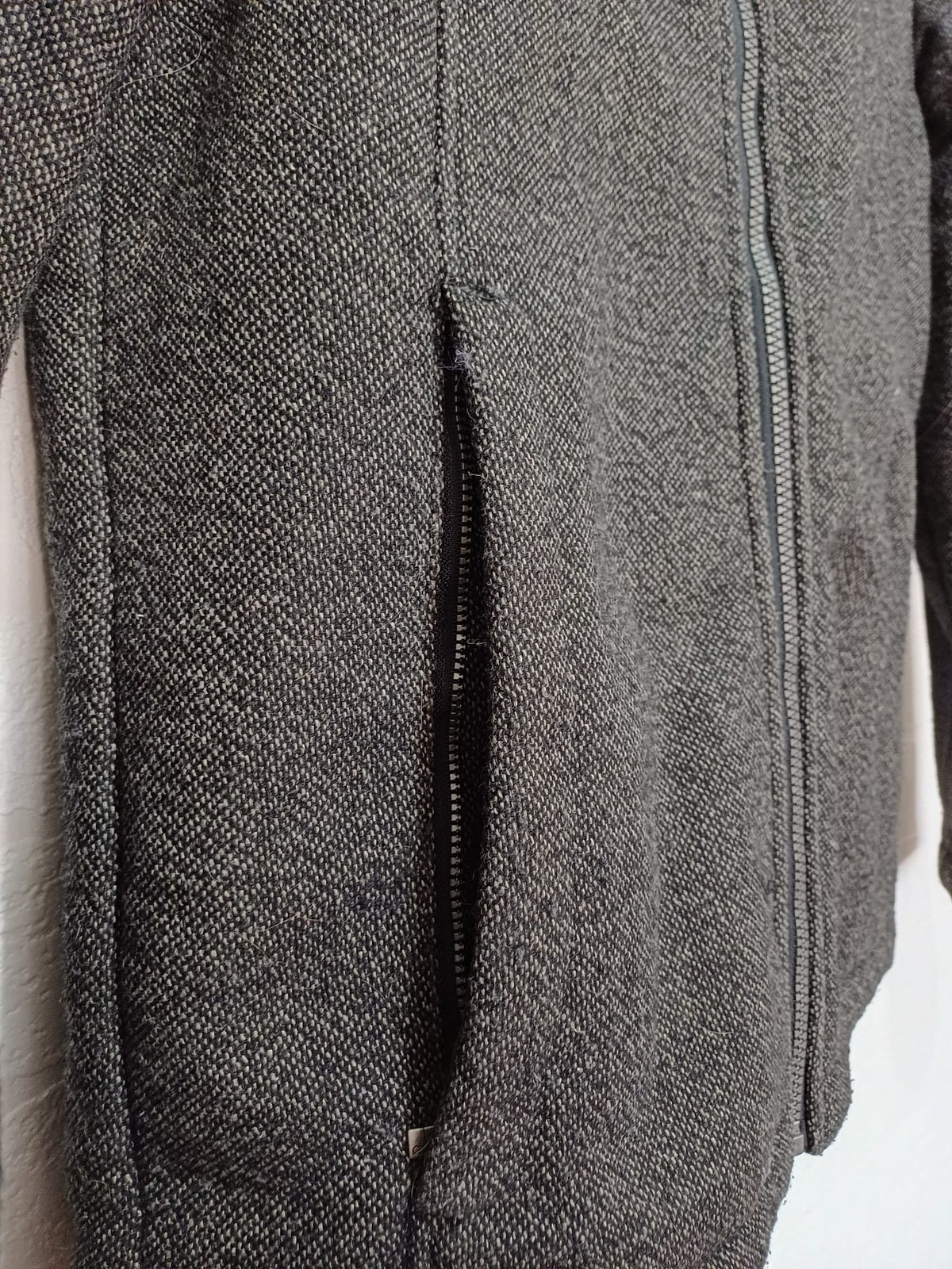 Women's Jacket Craghoppers Grey Textured Hooded Fleece-Lined Full-Zip Size S