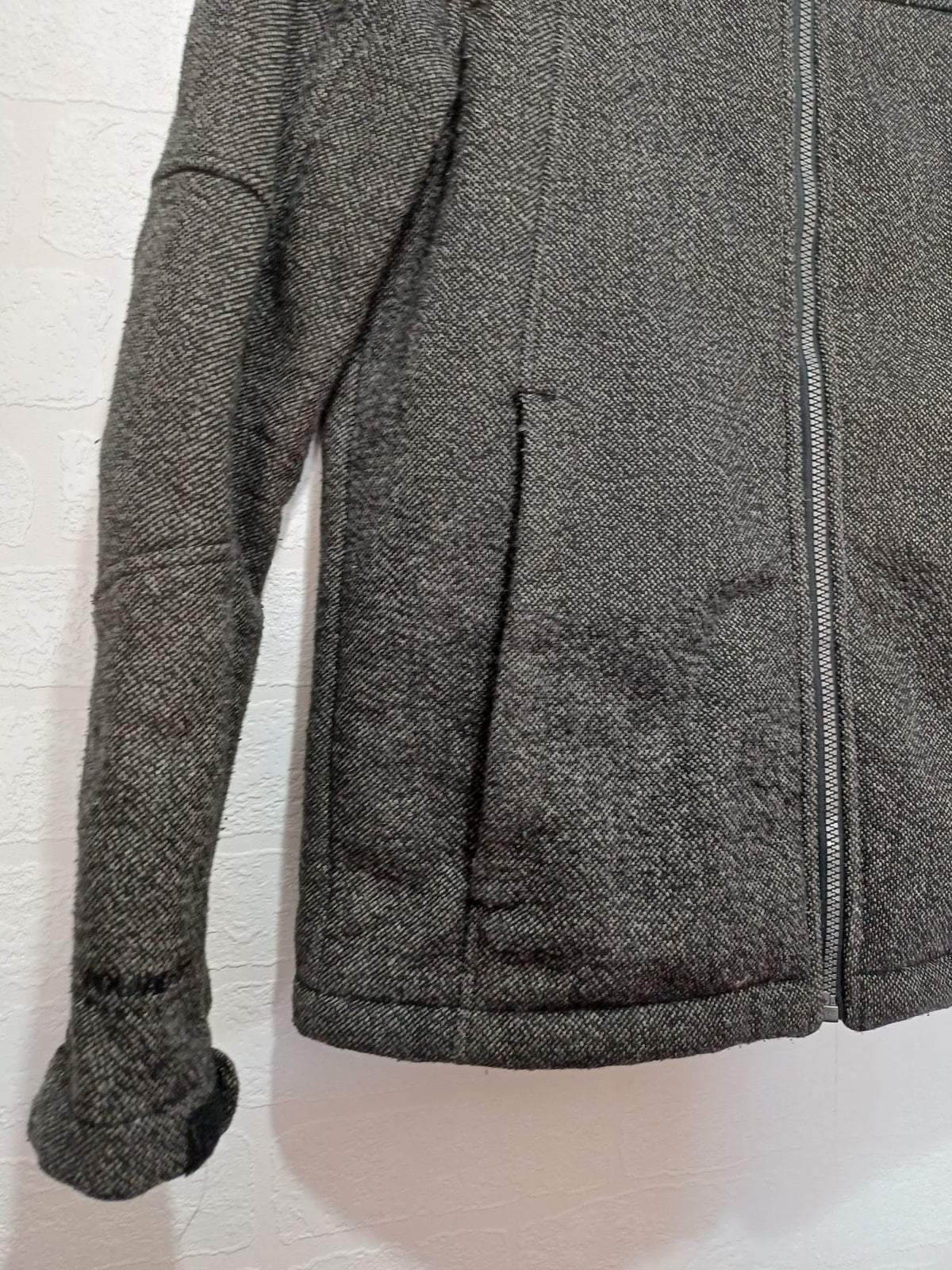 Women's Jacket Craghoppers Grey Textured Hooded Fleece-Lined Full-Zip Size S