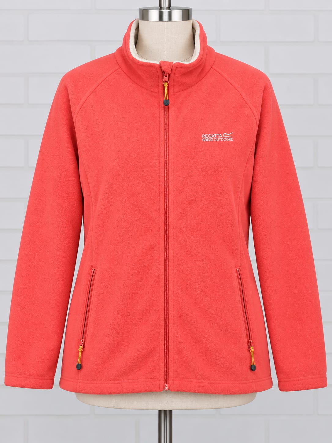Women's Jacket Regatta Great Outdoors Red Full-Zip Fleece Size UK 14 Outdoor Walking
