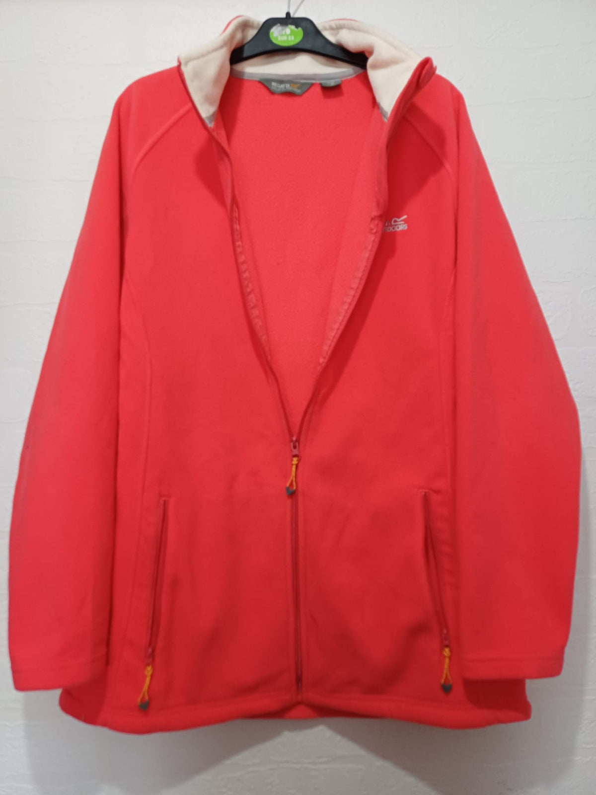 Women's Jacket Regatta Great Outdoors Red Full-Zip Fleece Size UK 14 Outdoor Walking