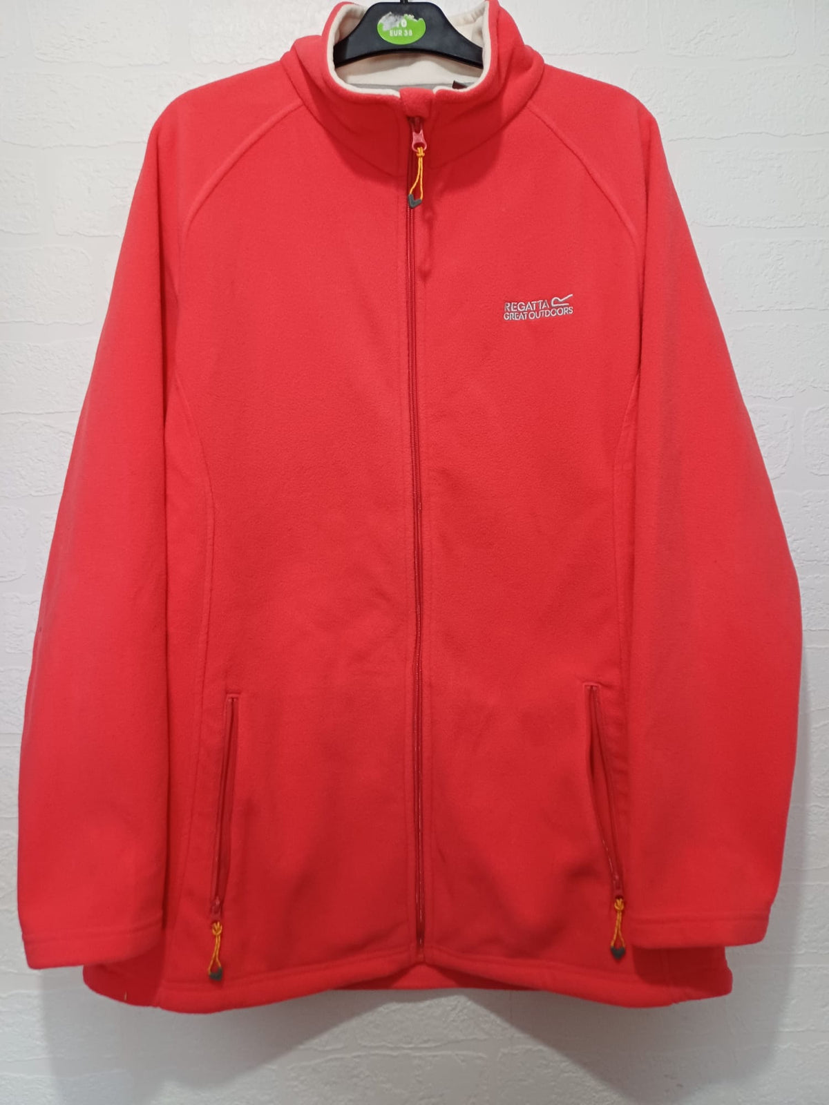 Women's Jacket Regatta Great Outdoors Red Full-Zip Fleece Size UK 14 Outdoor Walking