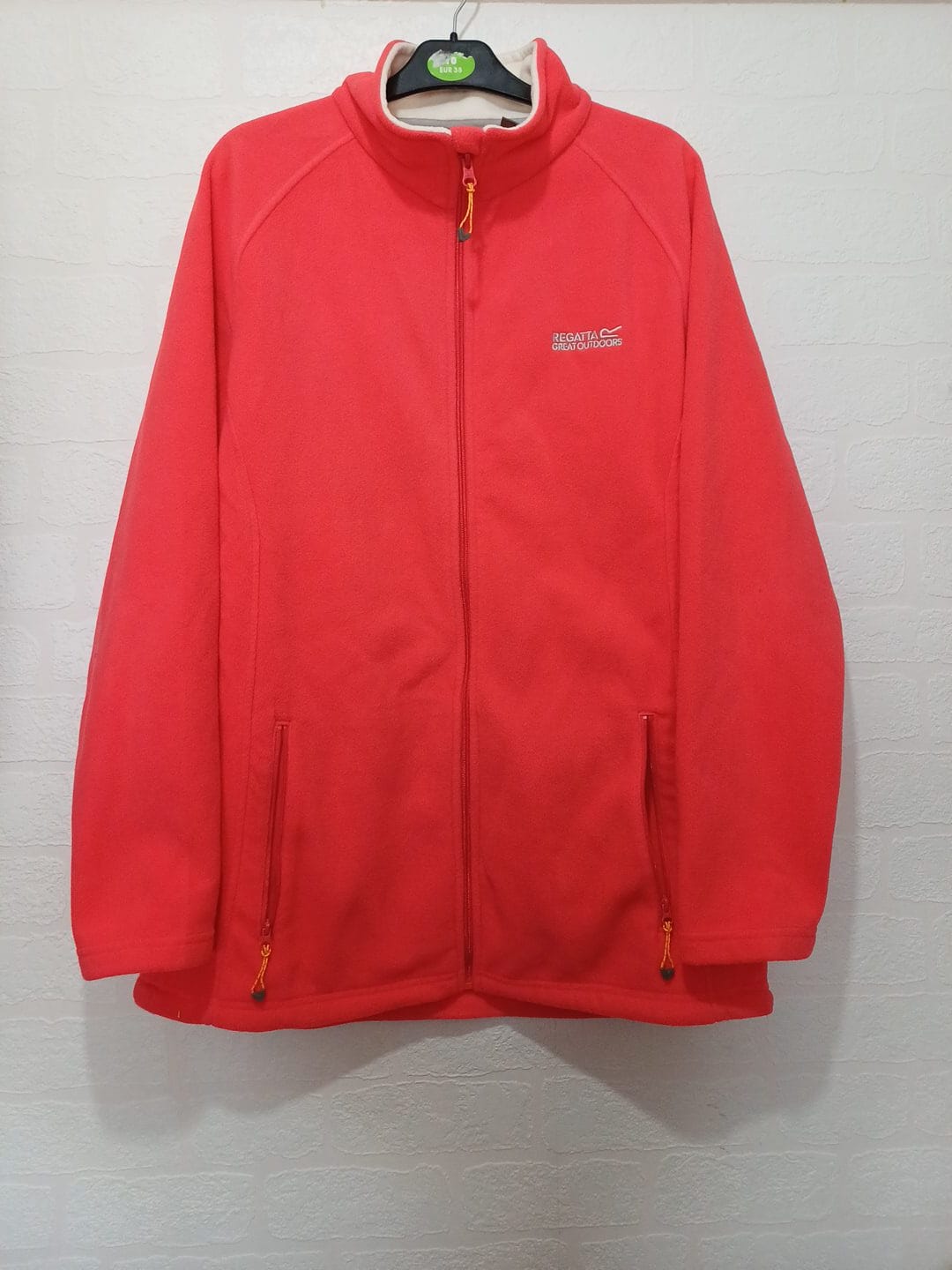 Women's Jacket Regatta Great Outdoors Red Full-Zip Fleece Size UK 14 Outdoor Walking
