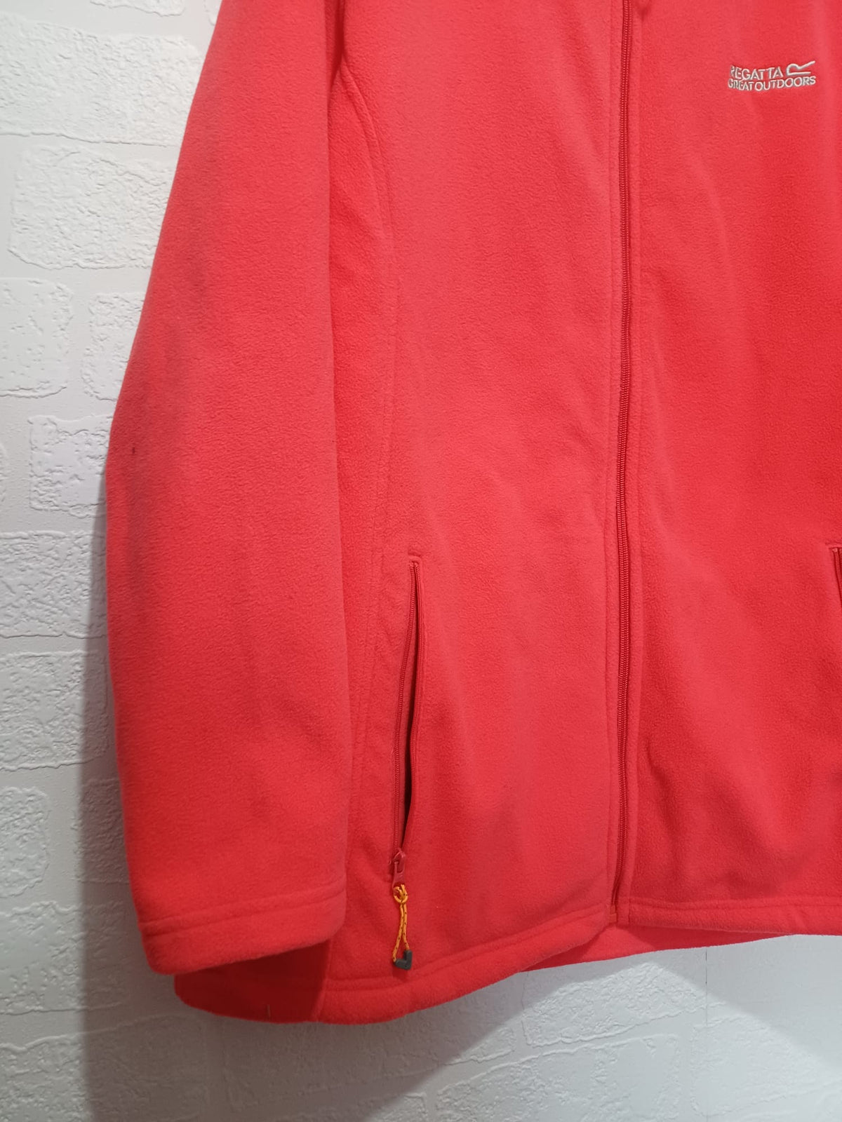 Women's Jacket Regatta Great Outdoors Red Full-Zip Fleece Size UK 14 Outdoor Walking