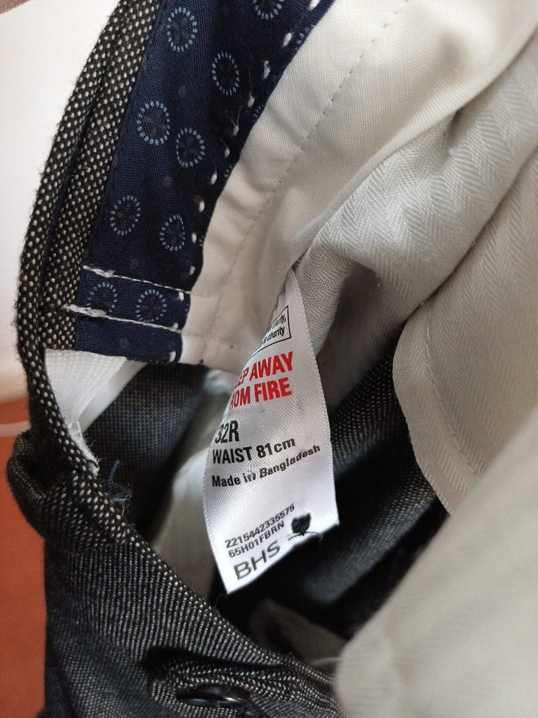 Men's Trousers Jack Reid at BHS Grey Smart Flat Front Regular Fit Labelled 32R Approx. W32 L30 Very Good
