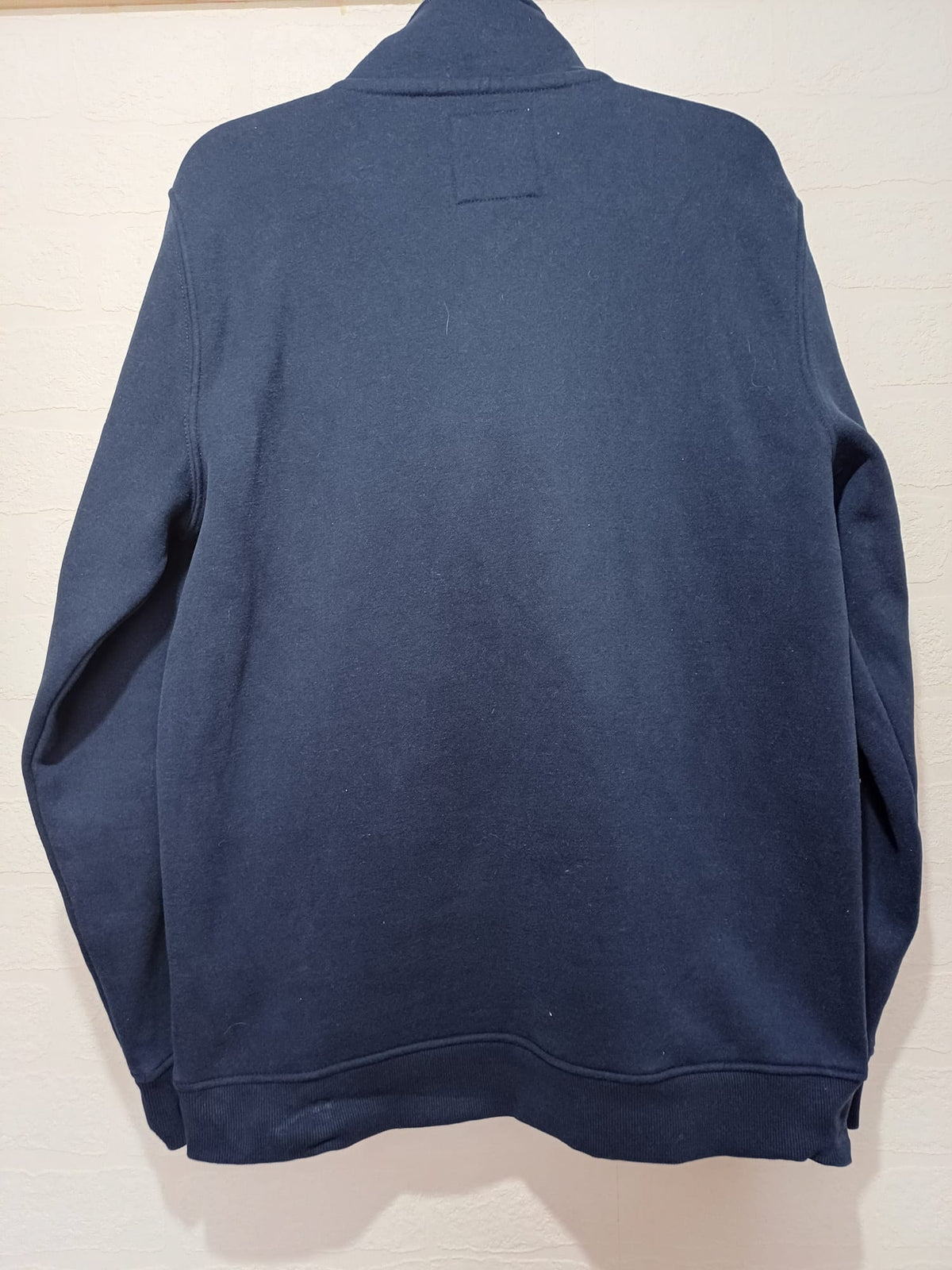 Men's Sweatshirt Crew Clothing Company Navy Blue Quarter-Zip High Neck Crossed-Oars Logo Size L Very Good