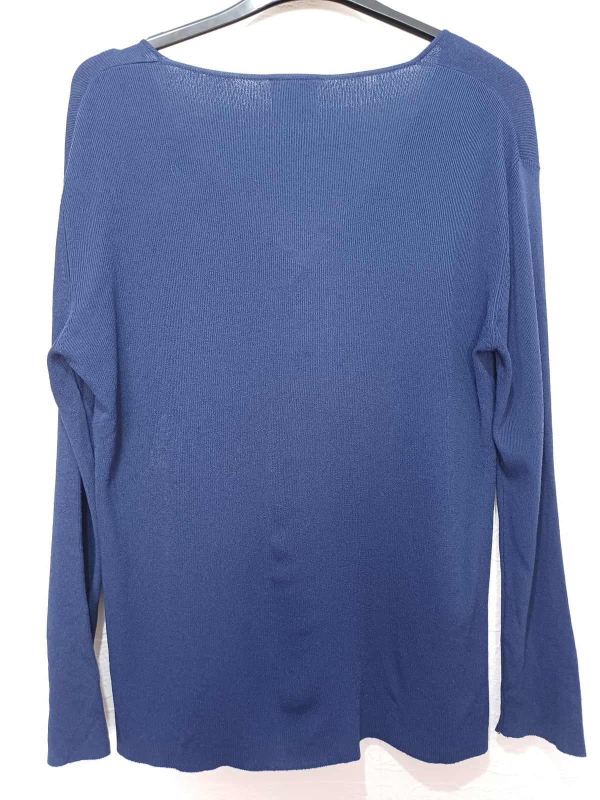 Women's Cardigan Nightingales Navy Blue V-Neck Button Size M Very Good Condition