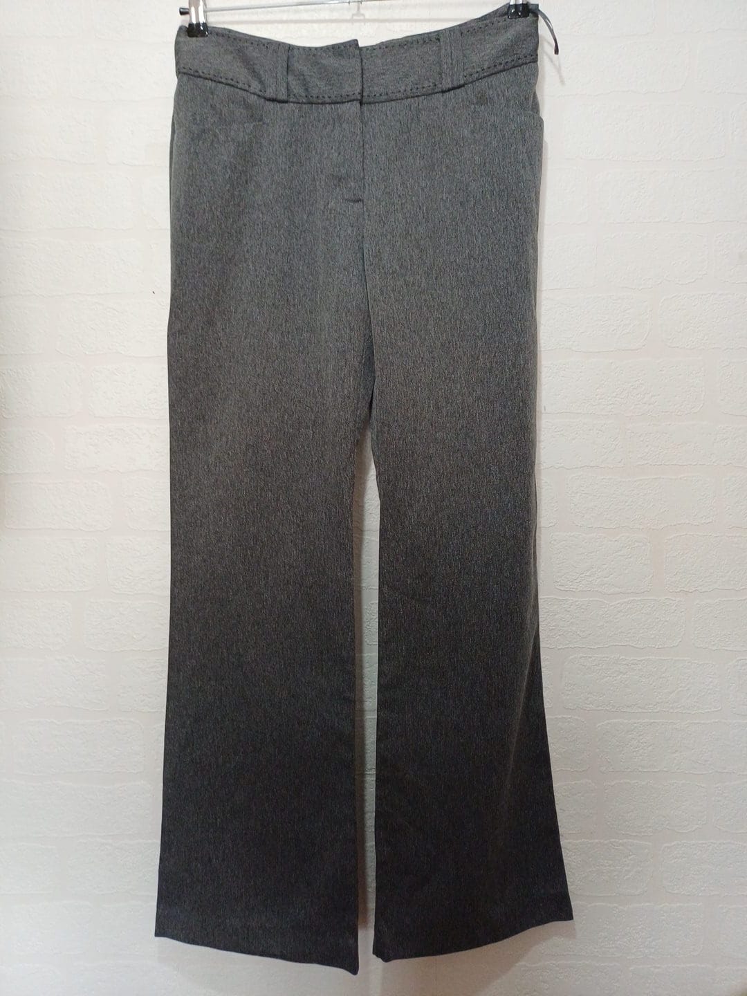 Women's Trousers TU Grey Herringbone Flared Smart Size 12R Very Good Condition