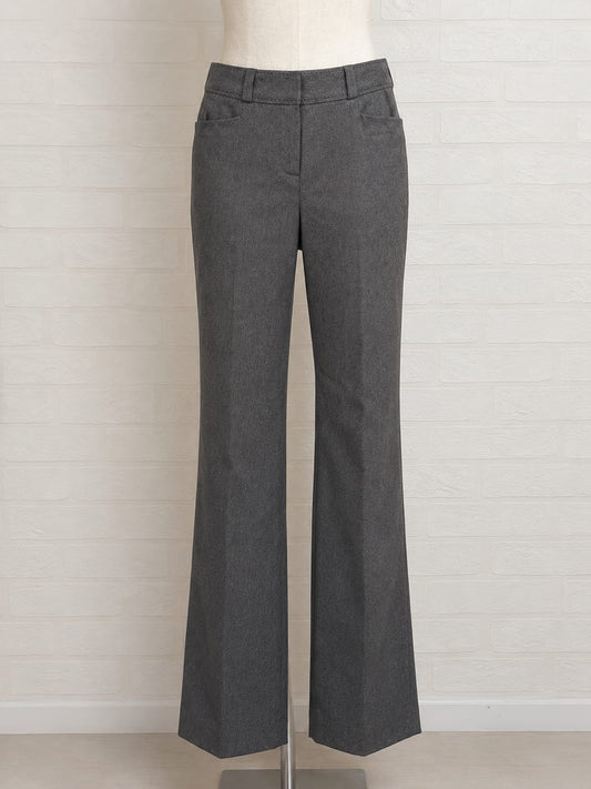 Women's Trousers TU Grey Herringbone Flared Smart Size 12R Very Good Condition