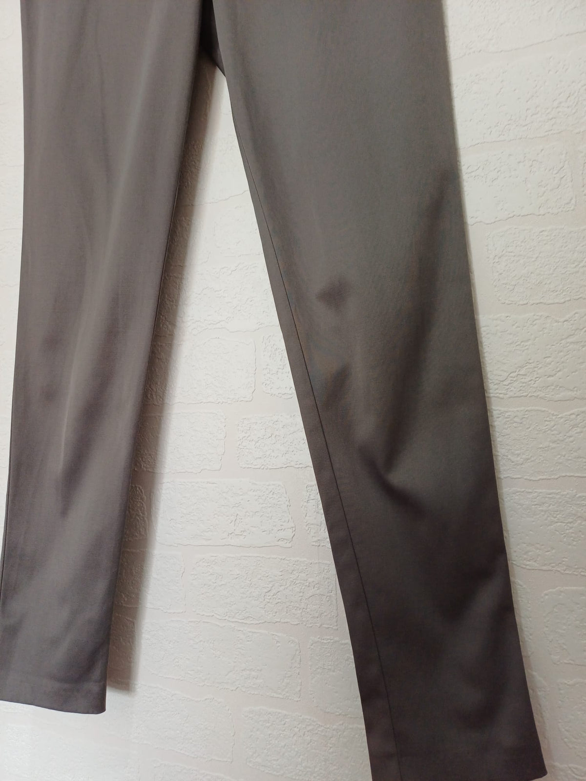 Women's Trousers Dorothy Perkins Grey Slim Leg Gold Zip Size 12 Very Good Condition