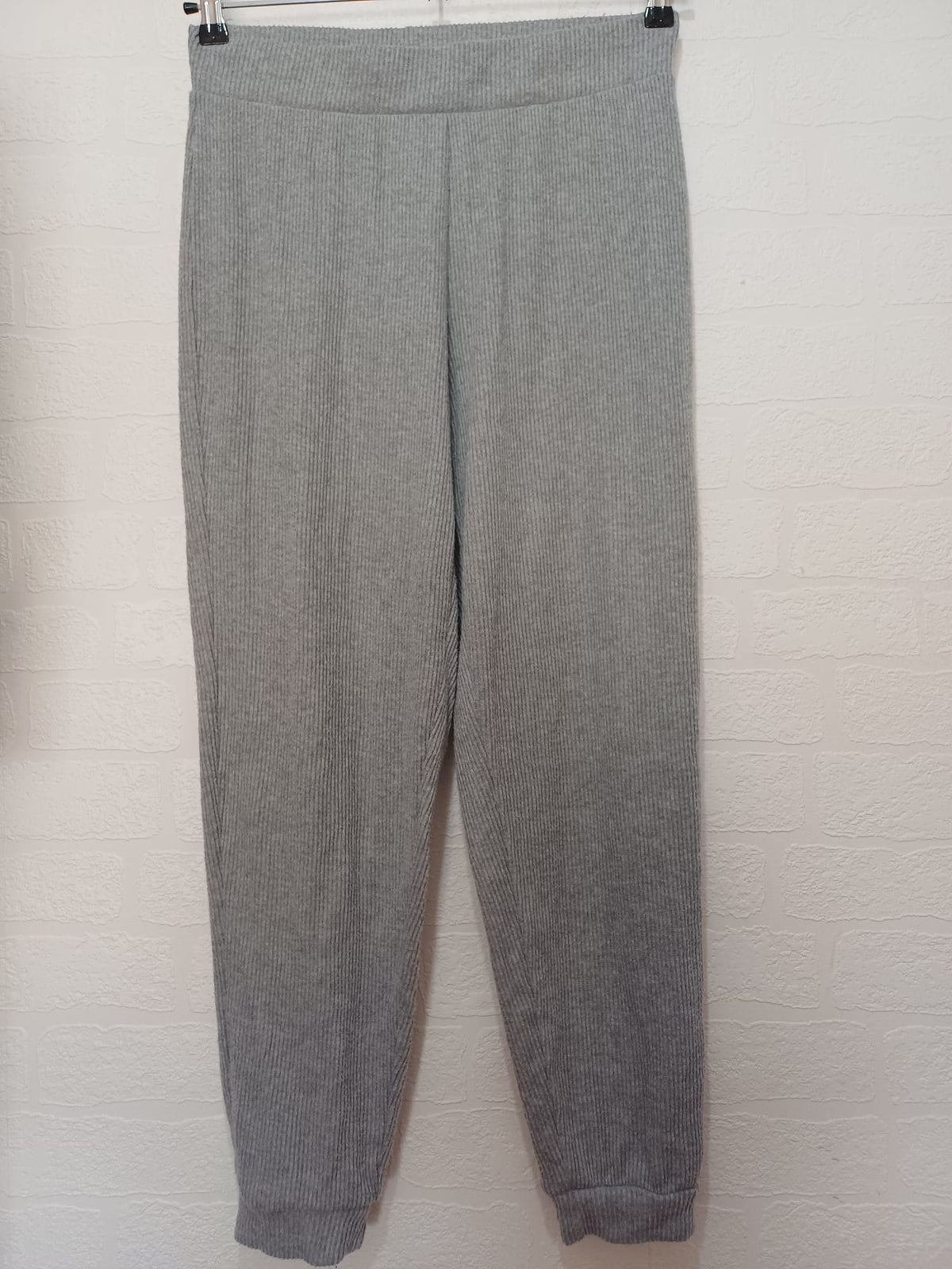 Women's Joggers Primark Grey Ribbed Cuffed Size 12-14 Very Good Condition