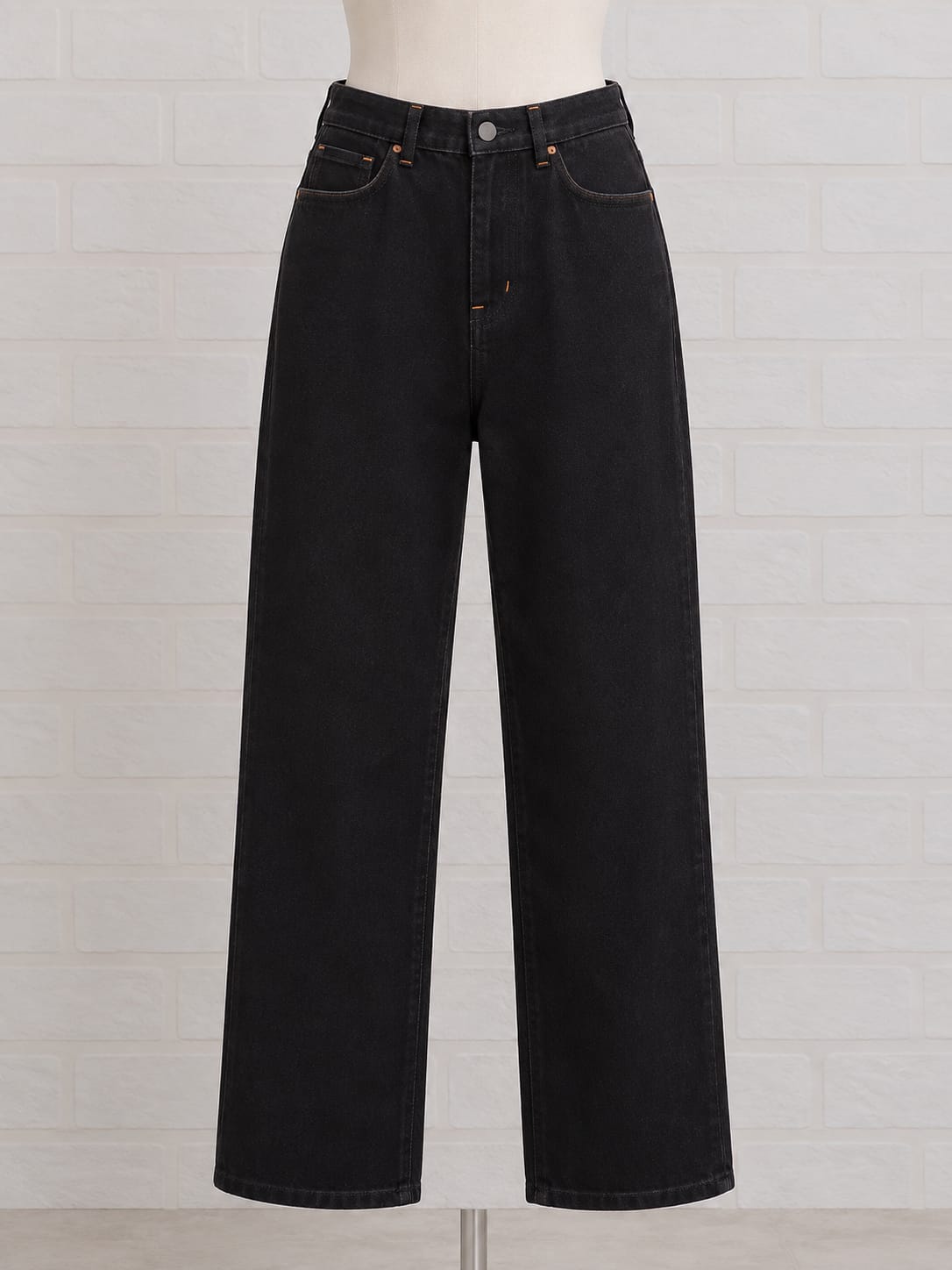 Men's Jeans SHEIN Black Embroidered Dragon Graphic Wide Leg Size L Very Good Condition