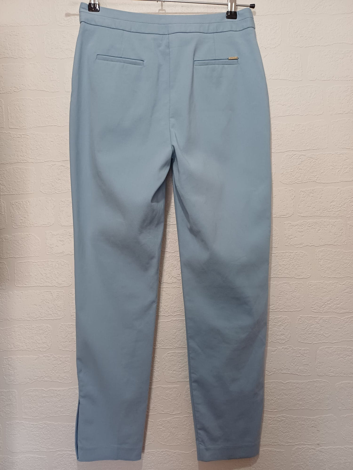 Women's Trousers Marks & Spencer Light Blue Slim-Fit Ankle-Grazer UK 8 Regular Very Good