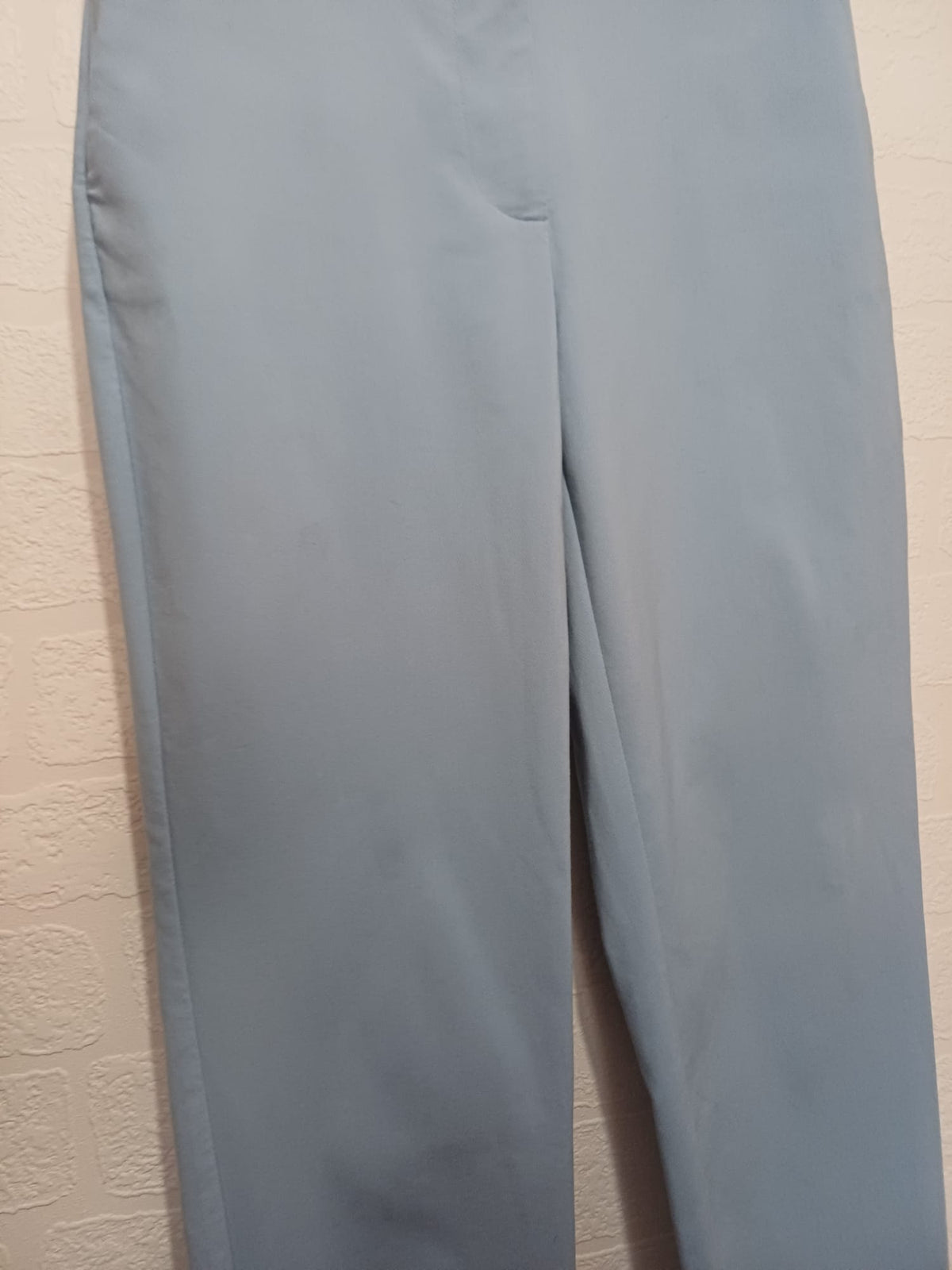 Women's Trousers Marks & Spencer Light Blue Slim-Fit Ankle-Grazer UK 8 Regular Very Good