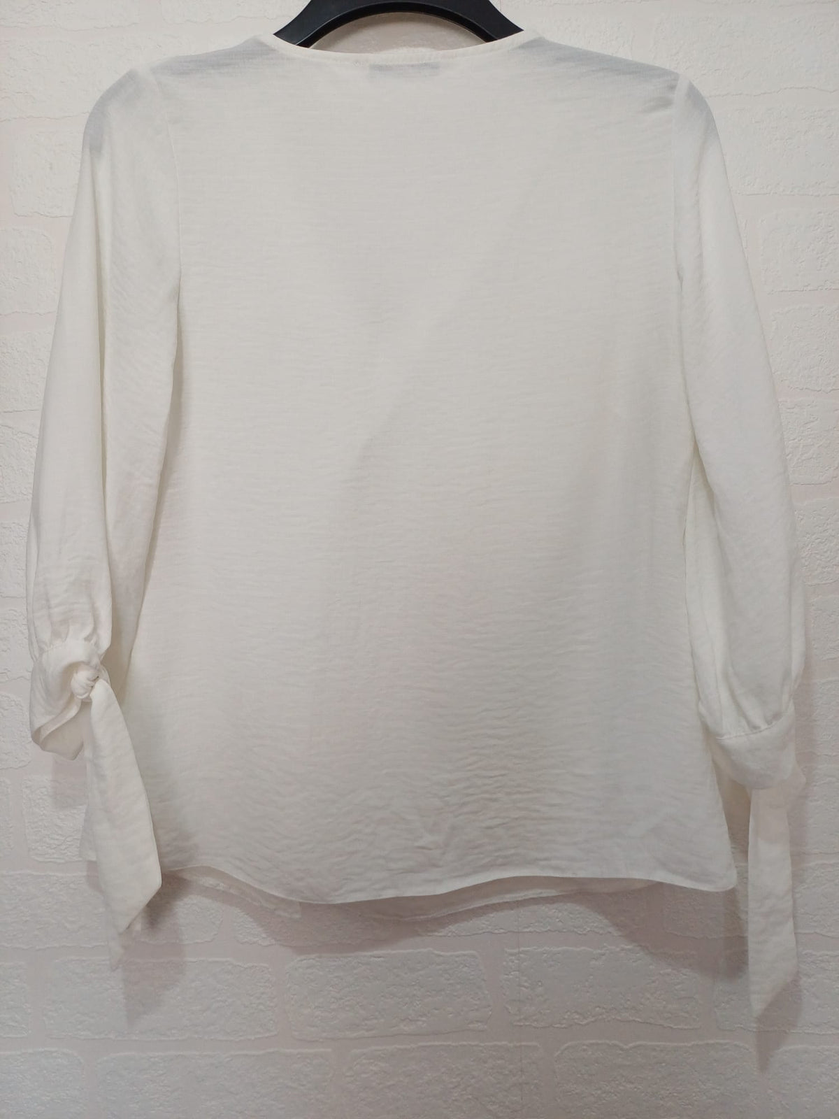 Women's Blouse Tu Clothing Ivory Faux-Wrap V-Neck Asymmetric UK 10 Very Good