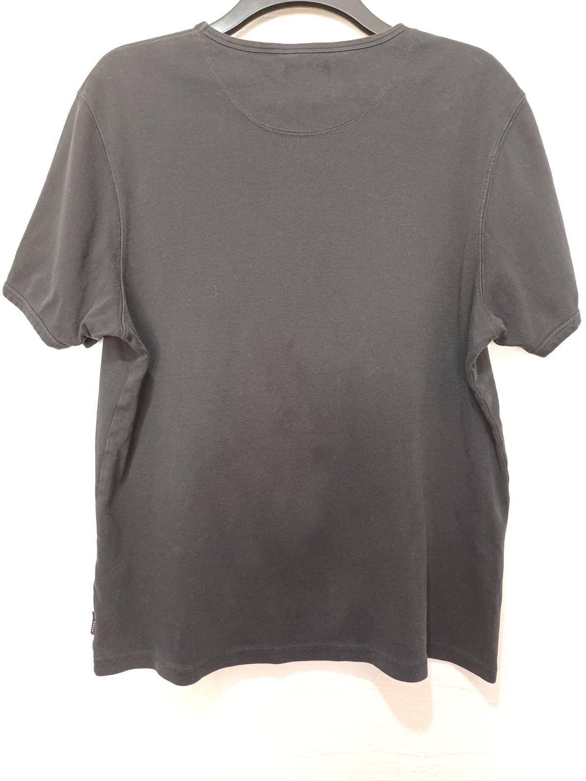 Men's T-Shirt Ted Baker Charcoal Black Embroidered Logo Relaxed Fit XXL Very Good