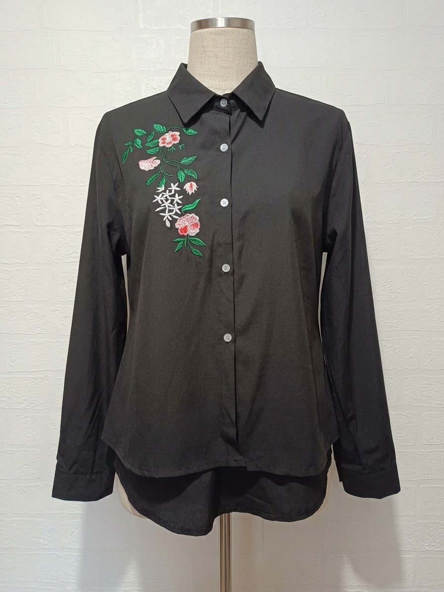 Women's Plus Size Top Unbranded Black White Geometric Print Crew Neck Approx. UK 16–18 Very Good