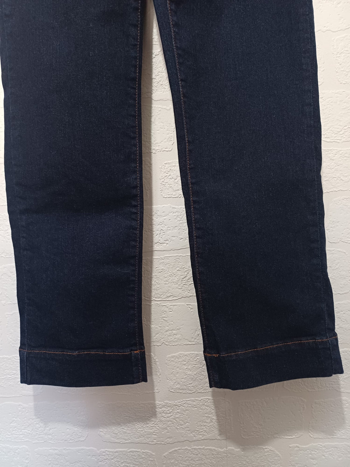 Women's Jeans Savida Dark Blue High Rise Straight/Wide Leg Front Patch Pockets UK 10 Very Good Condition