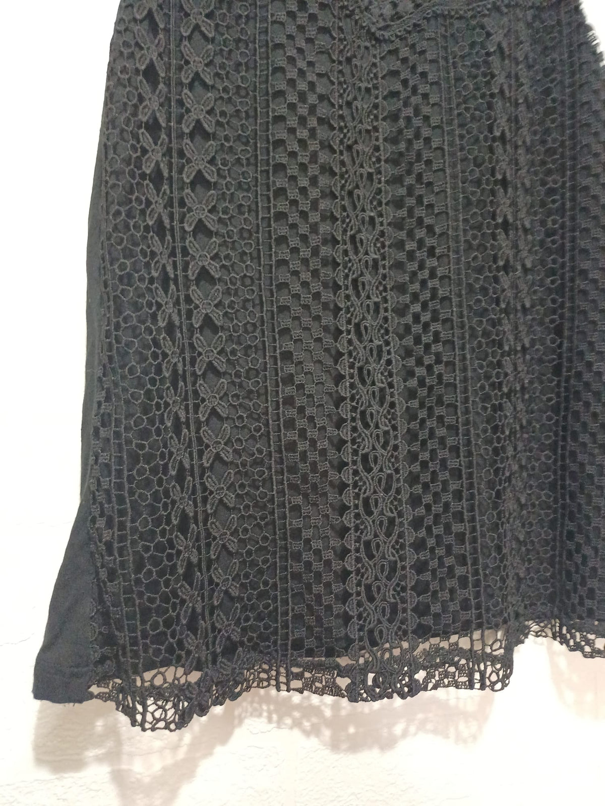 Women's Blouse Dorothy Perkins Black Crochet Lace High Neck Sleeveless UK 10 Very Good Condition