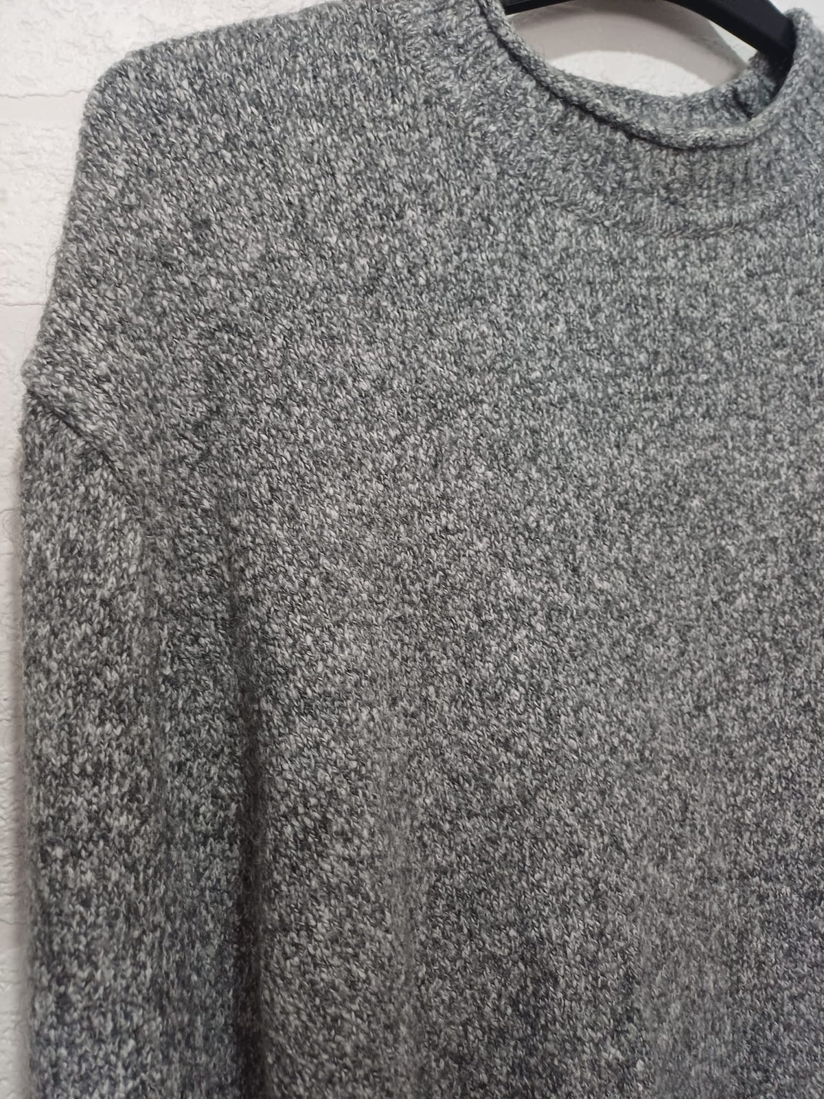 Men's Jumper Next Premium Grey Marled Mohair Blend Crew Neck Size XL Great Condition
