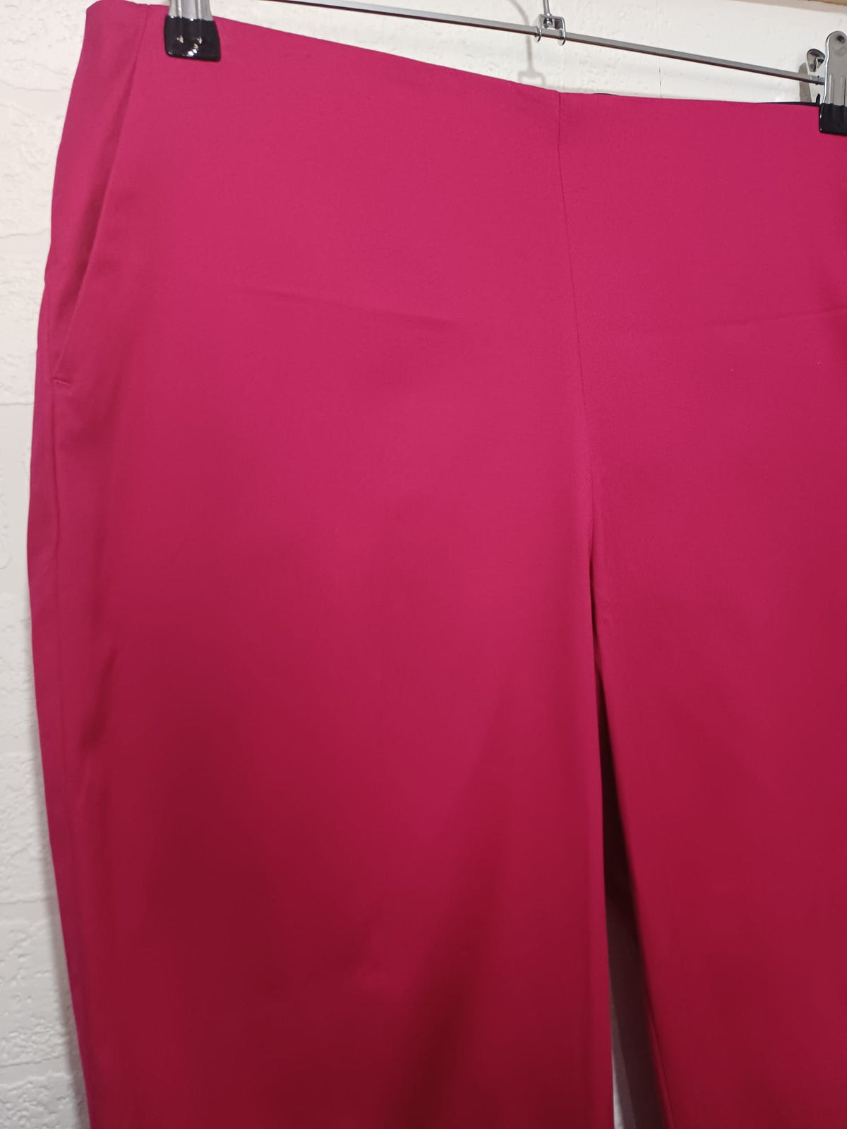 Women's Trousers Gerry Weber Collection Pink Magenta Stretch Smart Chinos Size UK 16 EU 42 Excellent Condition