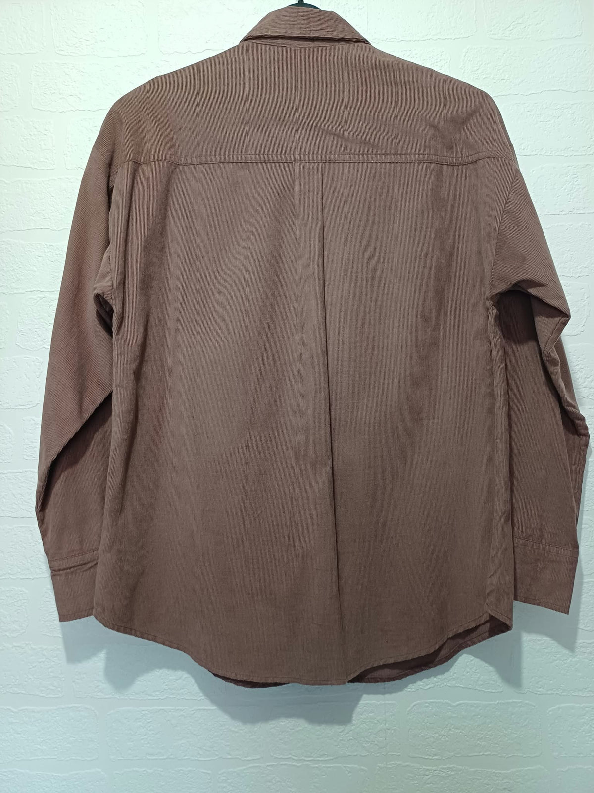 Women's Shirt George Purple-Brown Fine Corduroy Long Sleeve Button-Up Size 8 Very Good Condition
