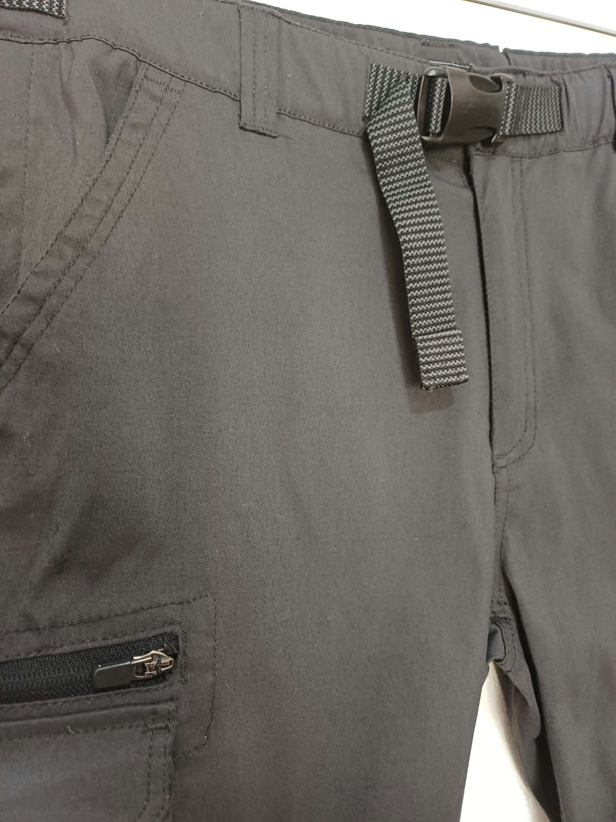 Men's Shorts BC Clothing Dark Grey Outdoor Hiking Cargo with Belt Size XL Very Good Condition