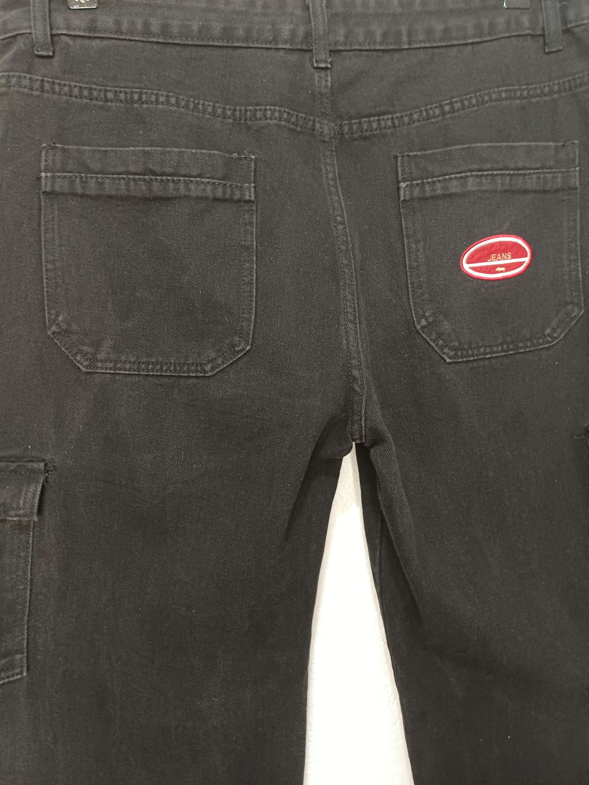 Men's Jeans SHEIN Black Cargo Utility Straight Leg Size XL Very Good Condition