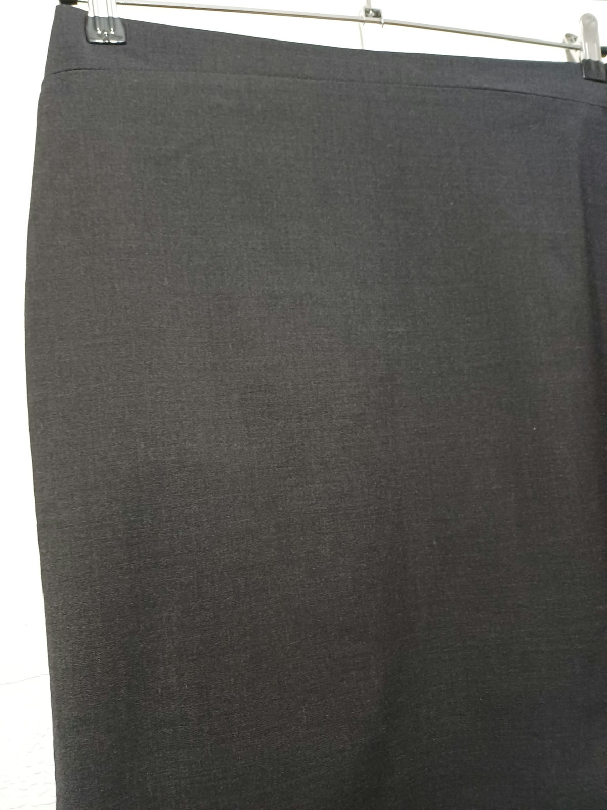 Women's Skirt Brook Taverner Charcoal Grey Wool Blend Tailored Pencil Size 12R Very Good Condition