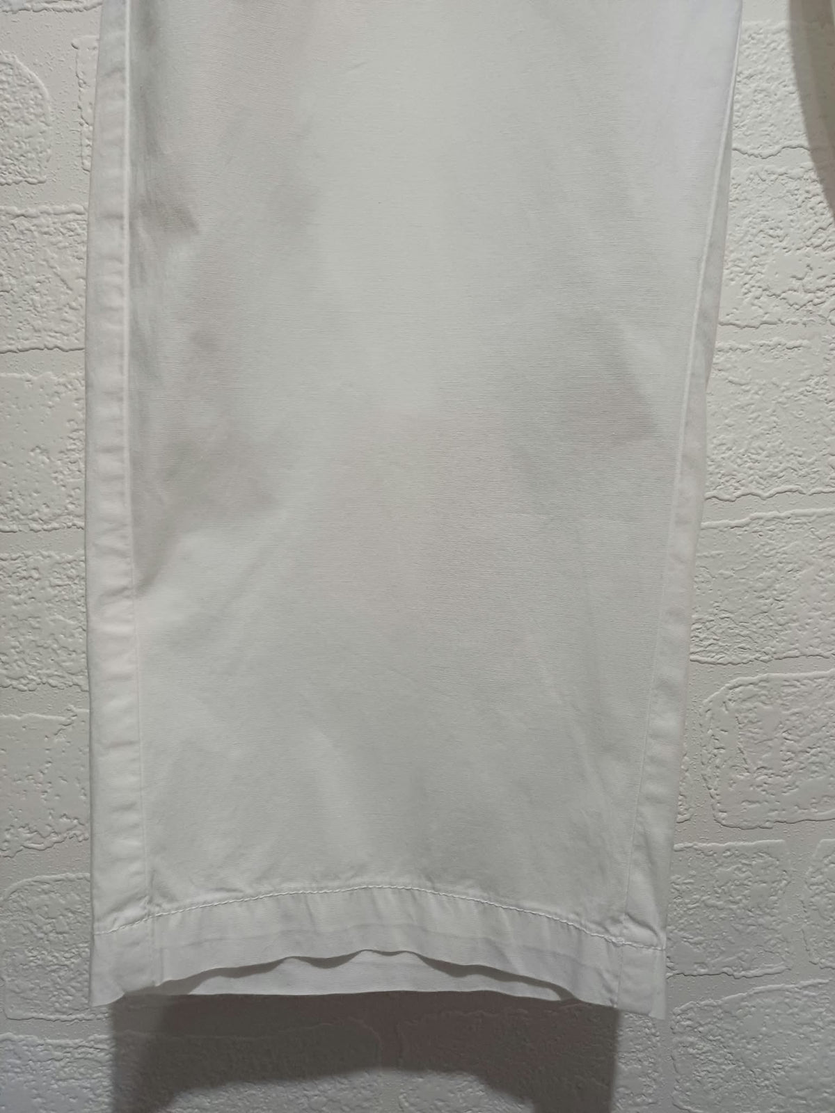 Women's Trousers Dunnes Stores White Cropped Wide Leg Size 16 Very Good Condition