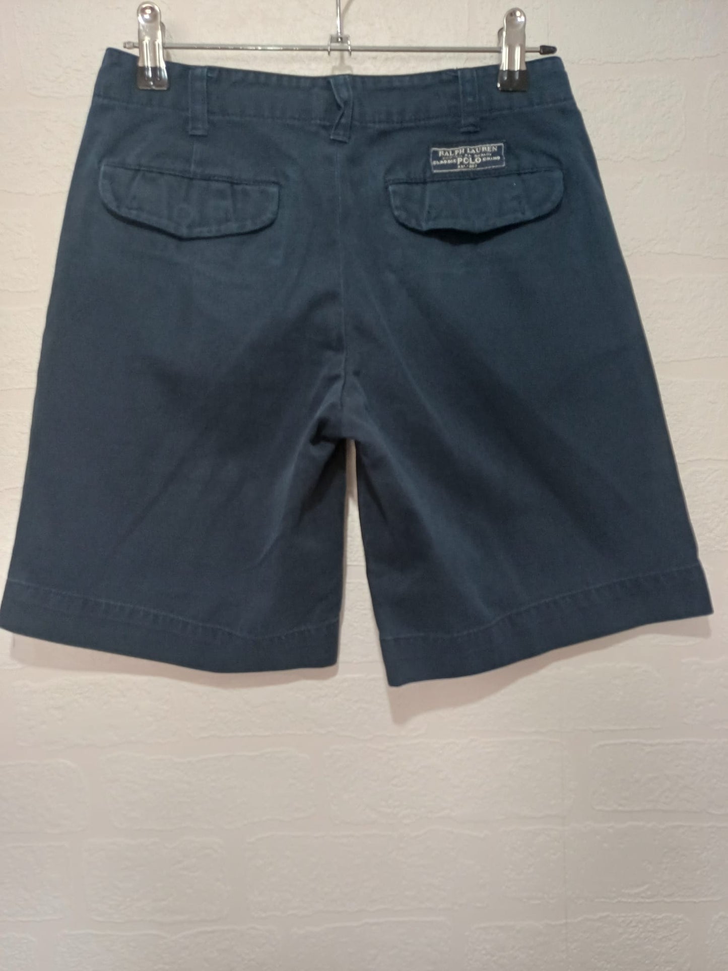Women's Chino Shorts Polo Ralph Lauren Navy Blue Size 8 Approx. 26" Waist - Very Good Condition