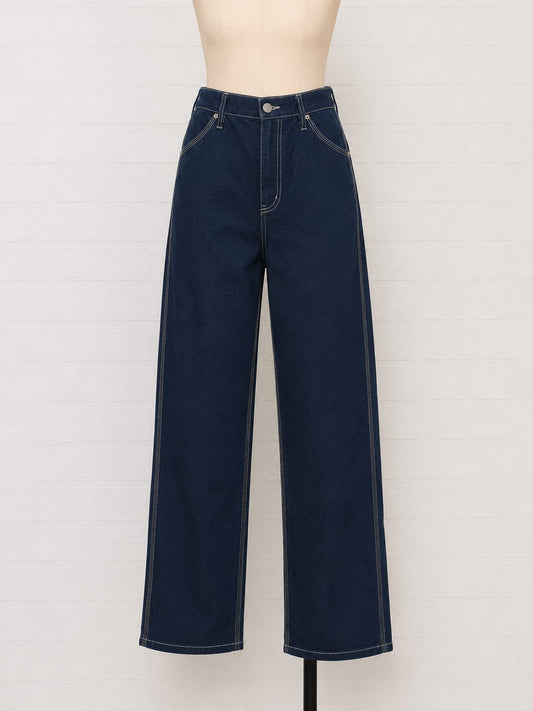 Women's Trousers JW Anderson x Uniqlo Navy Blue Contrast Stitching Size 12 W32 L30 - Very Good Condition