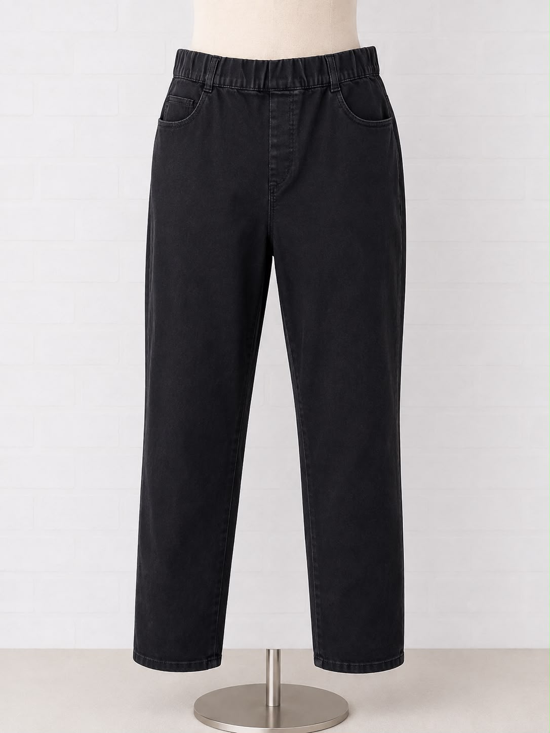 Women's Jeans GAP Black Straight Approx. 46" Stretched Waist 29" Inside Leg - Very Good Condition