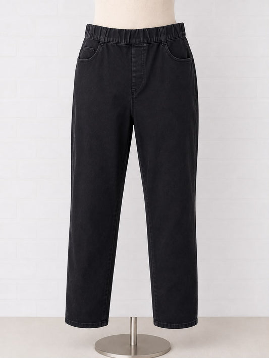 Women's Jeans GAP Black Straight Approx. 46" Stretched Waist 29" Inside Leg - Very Good Condition