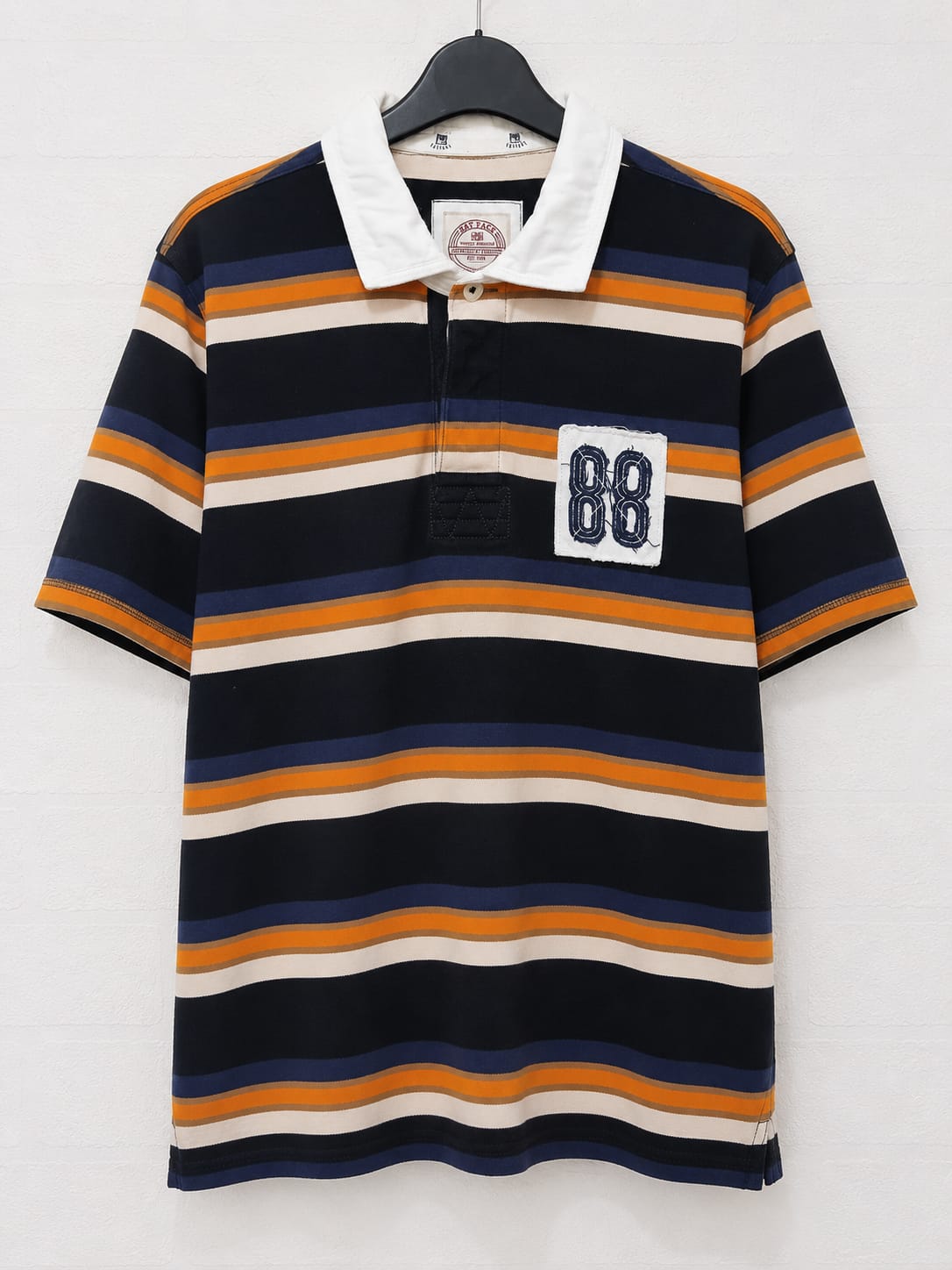 Men's Polo Shirt Fat Face Multicoloured Short Sleeve Medium Approx. 20" PTP - Very Good Condition