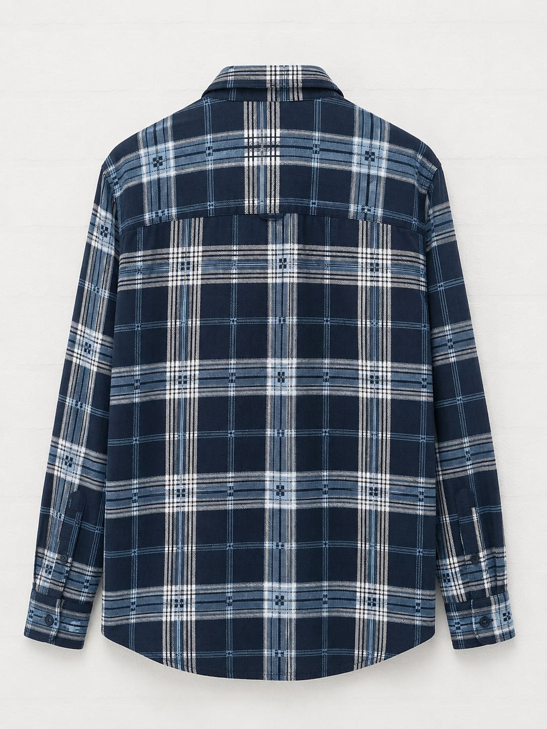 Men's Flannel Shirt Country Club Blue/White Check Button Front Size XL Approx. 23.5" PTP - Great Condition