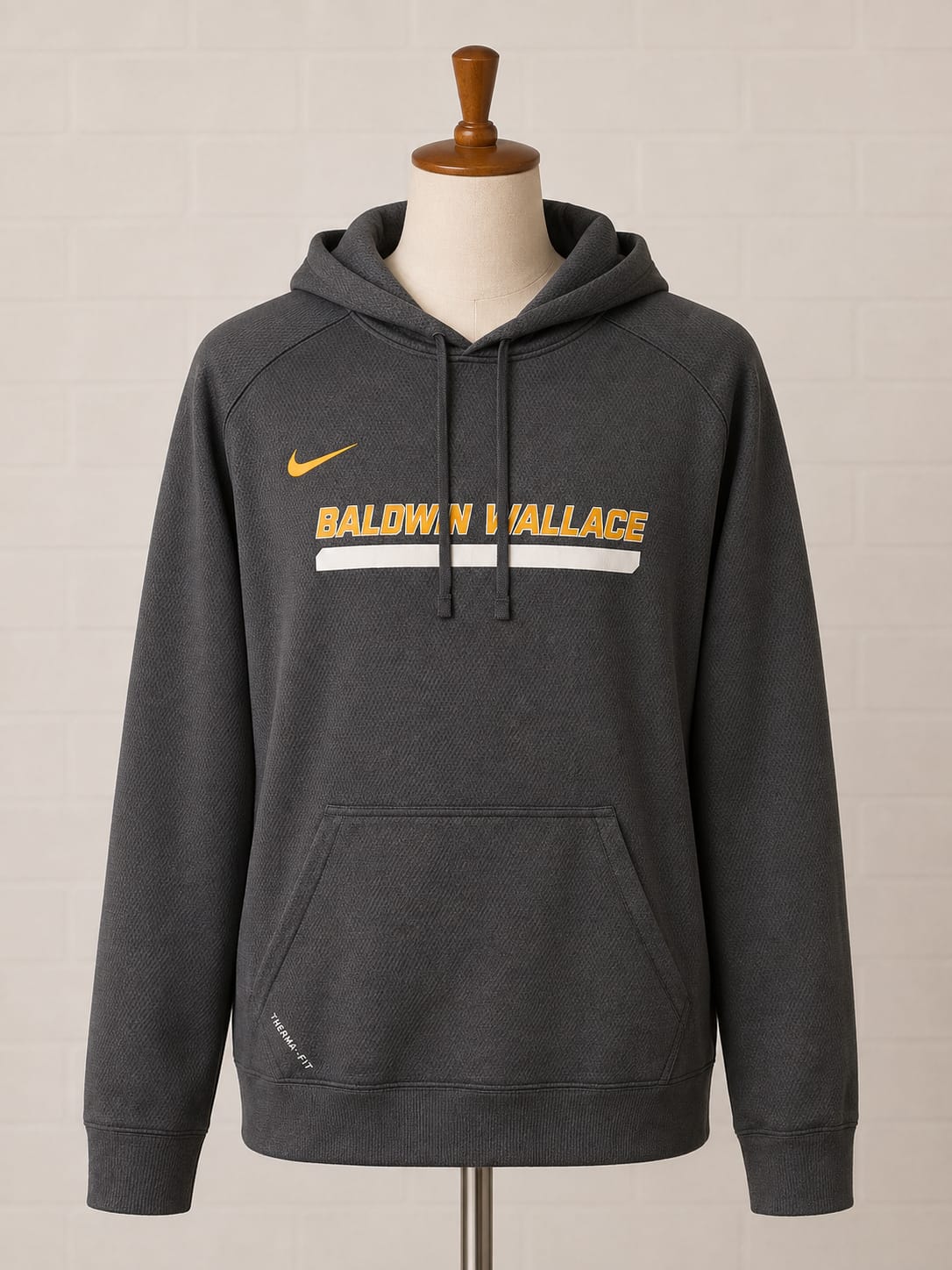Nike Black Baldwin Wallace Therma-Fit Top Large 23" PTP - Very Good Condition