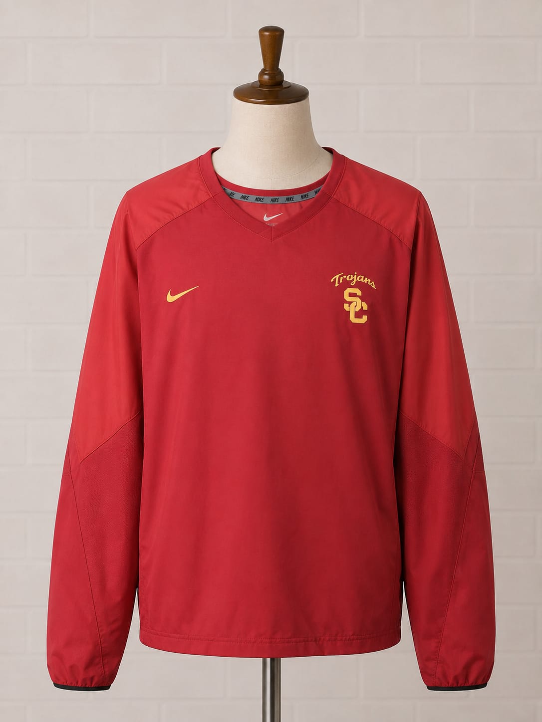 Nike USC Trojans Red Windbreaker Pullover XXL 27" PTP - Very Good Condition