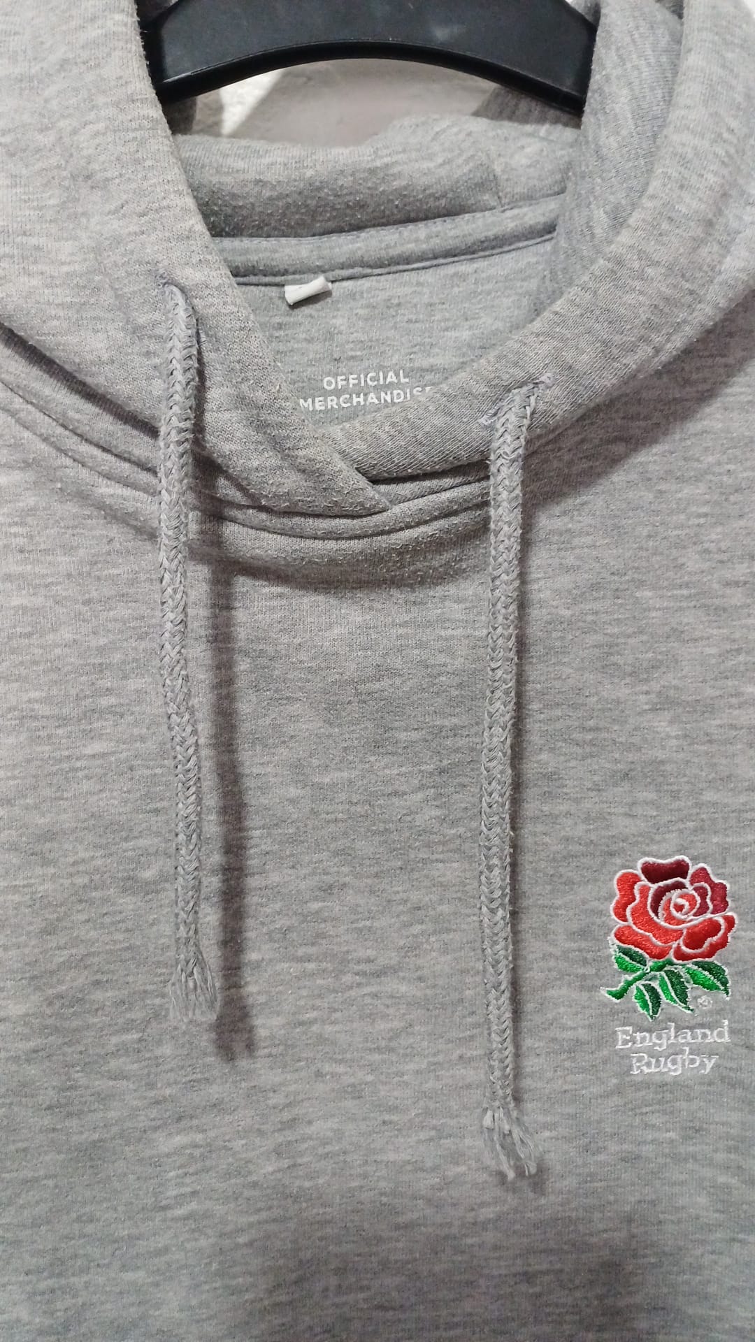 England Rugby Grey Hoodie Small 21" PTP - Good Condition