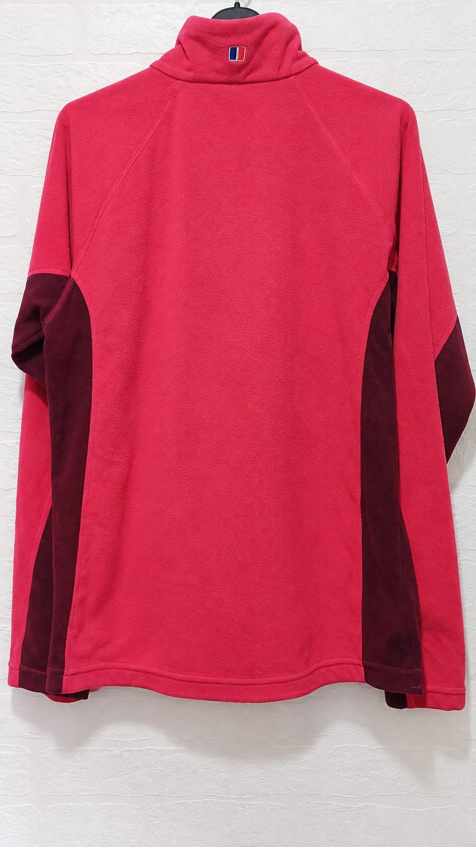 Berghaus Pink and Burgundy Fleece Jacket Size 18 21" PTP - Very Good Condition