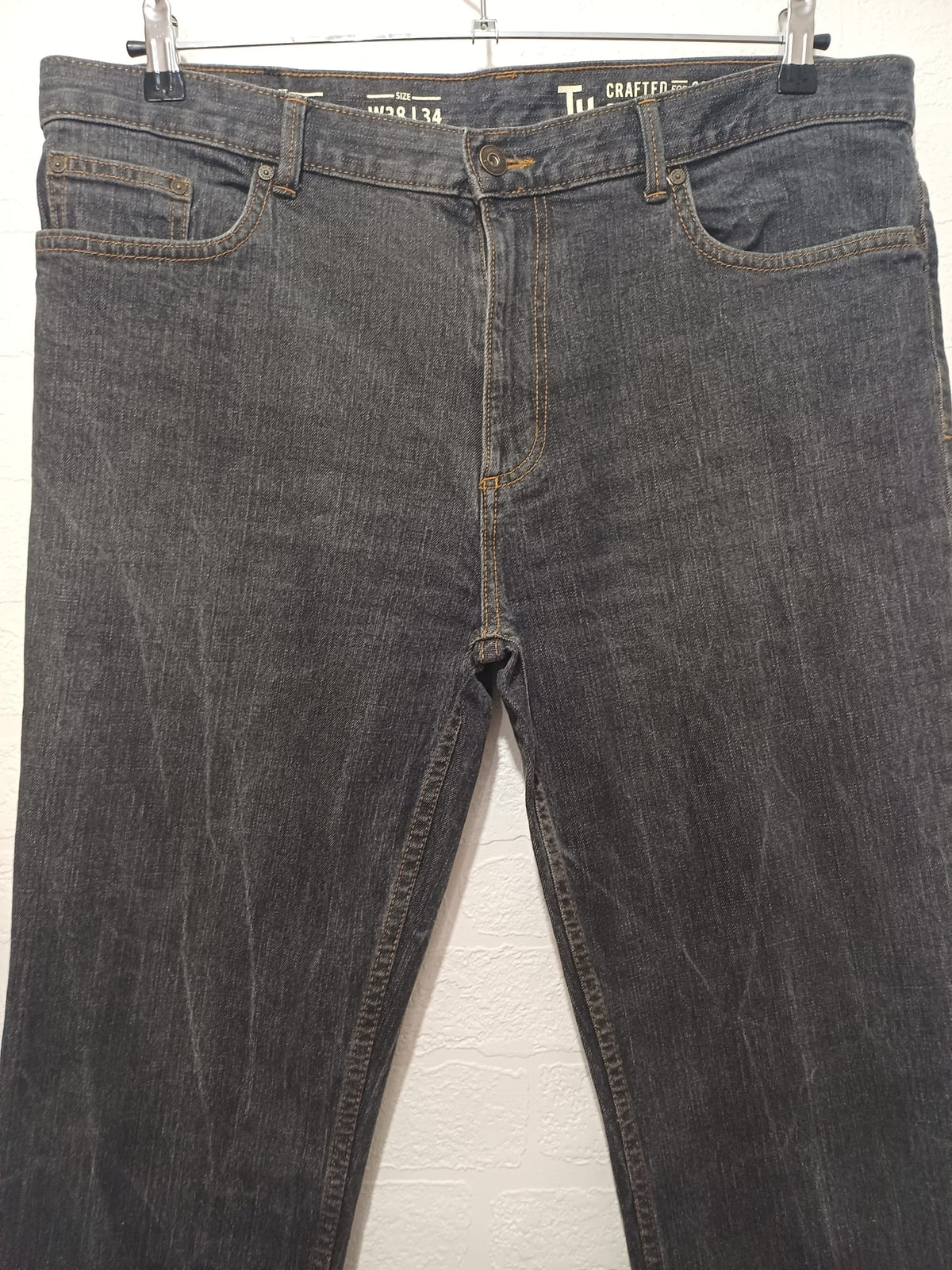 Men's Jeans TU Dark Wash Slim Fit W38 L34 Very Good Condition