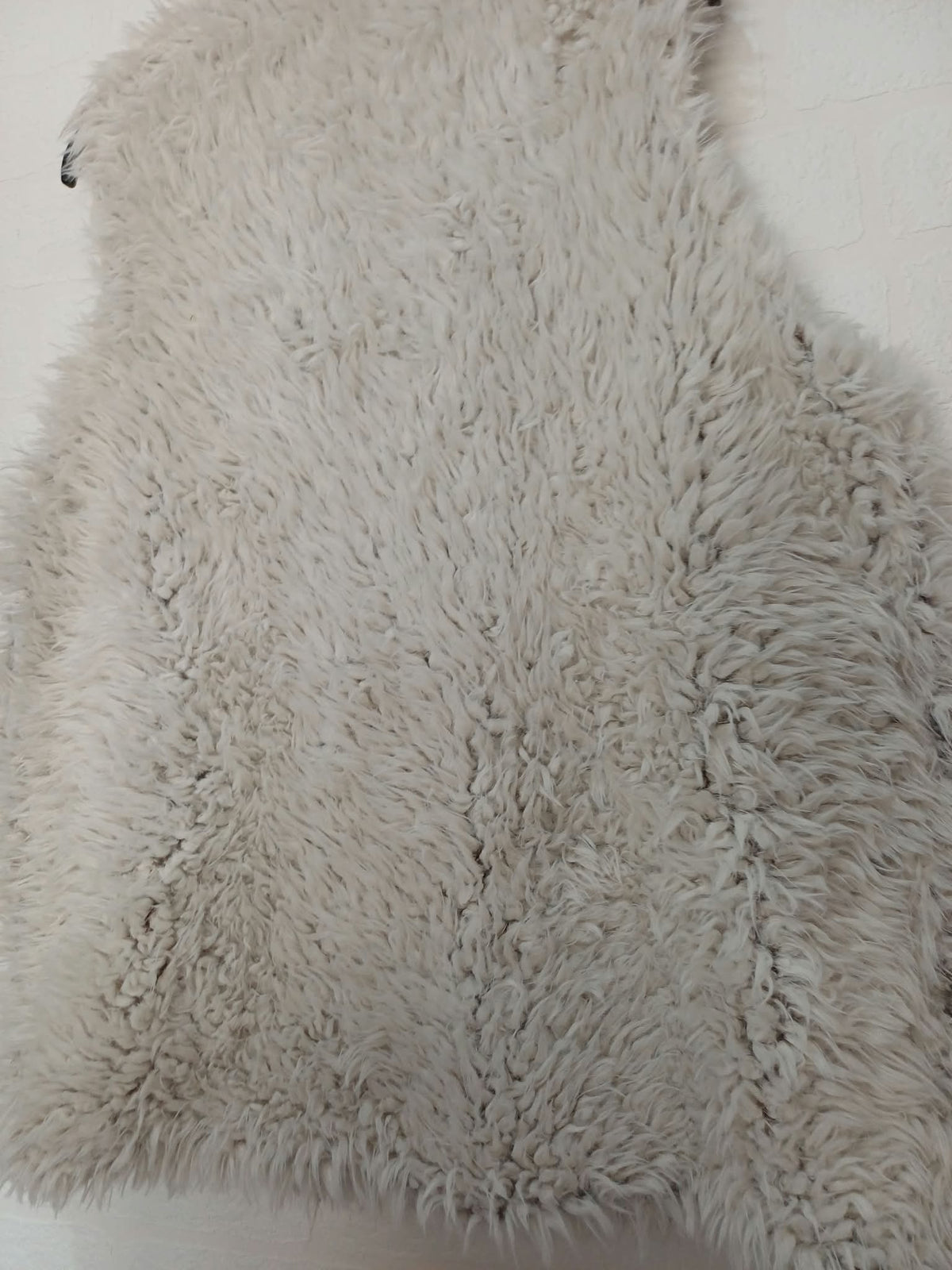 Women's Gilet Roman Originals Off-White Faux Fur Sleeveless Size 14 Very Good Condition
