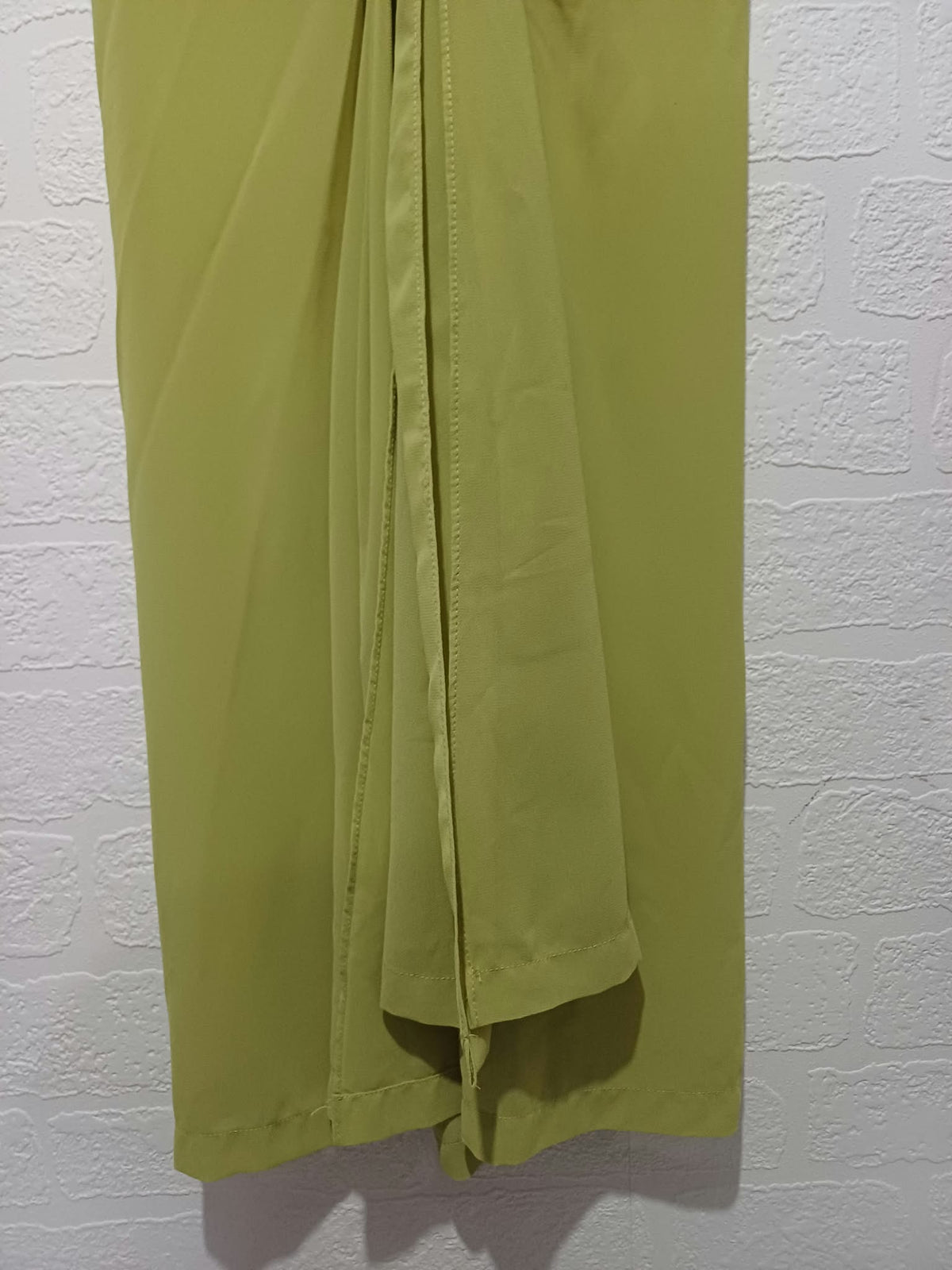 Women's Cardigan Unbranded Dark Lime Green Sheer Tie Front Maxi Kimono Cover Up Size L Very Good Condition