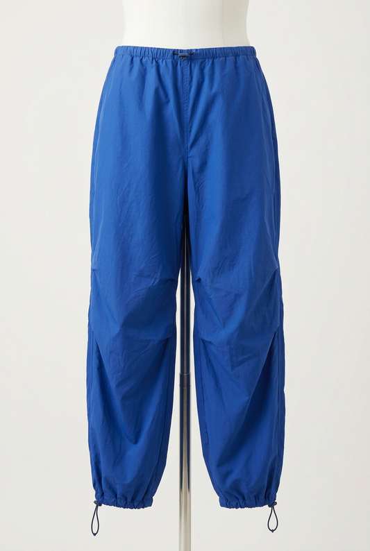 Women's Trousers H&M Divided Blue Parachute Utility Size XXS Very Good Condition