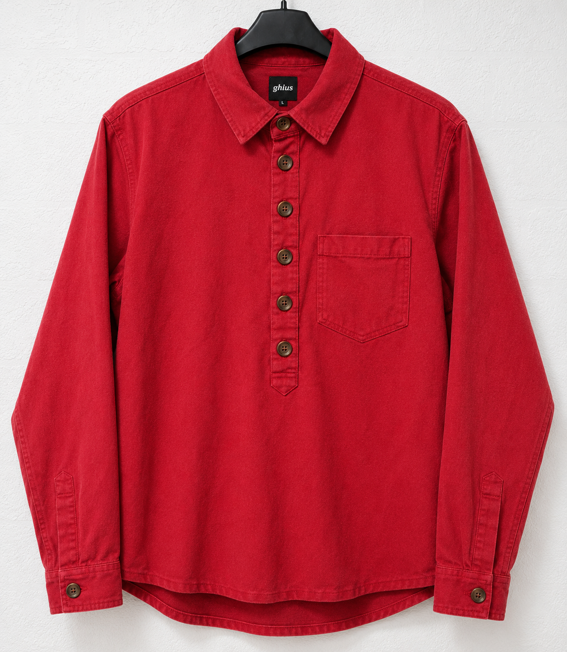 Joules Red Button Pullover Polo Top Size 10 20" PTP - Very Good Condition