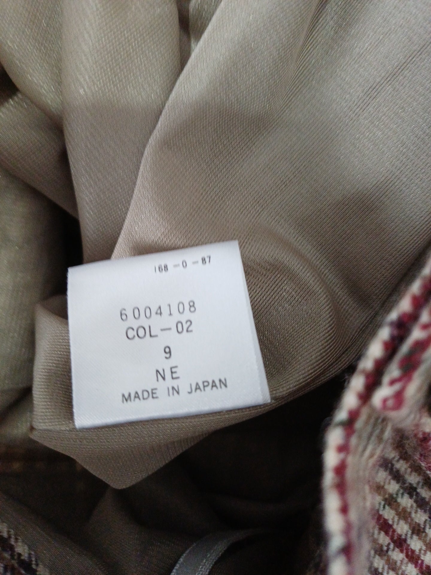 Simple Life Brown Red Beige Wool Blend Check Trousers Size 9 26" Waist - Very Good Condition