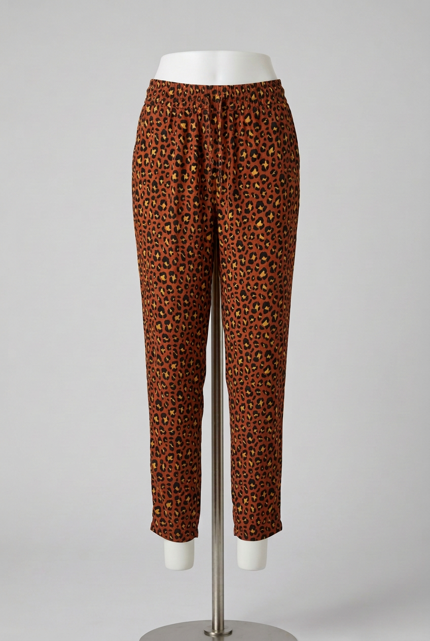 Women's Primark brown leopard print trousers on a mannequin